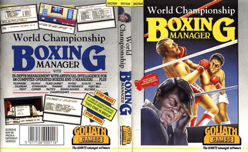 World Championship Boxing Manager box art for ZX Spectrum